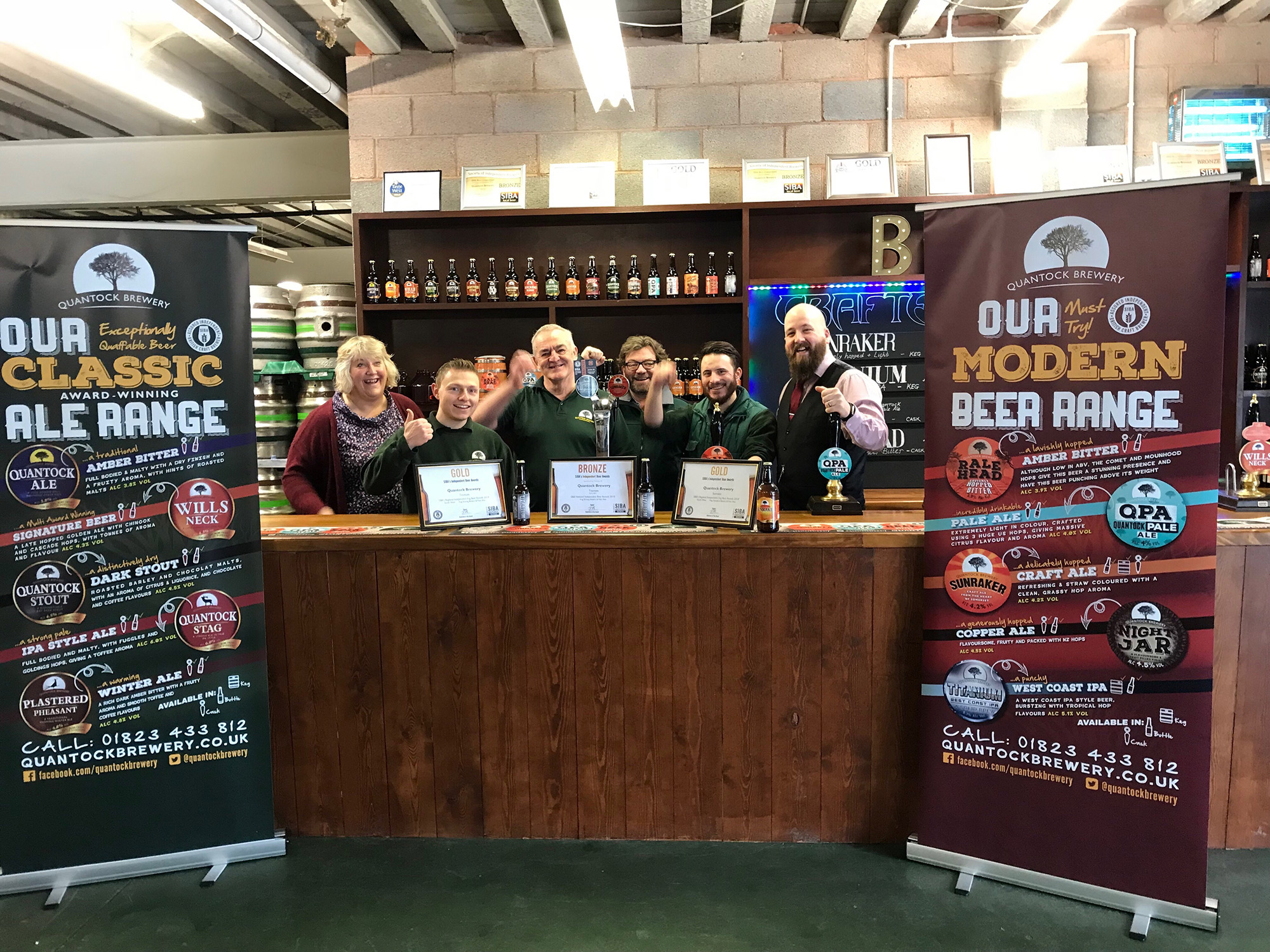 Quantock Brewery wins two Gold’s at SIBA National Independent Beer Awards 2018